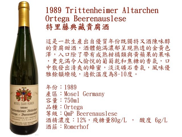 1989 Trittenheimer BA